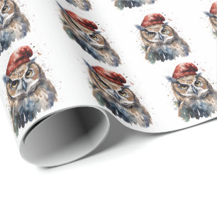 Verzauberter Wintereule Geschenkpapier