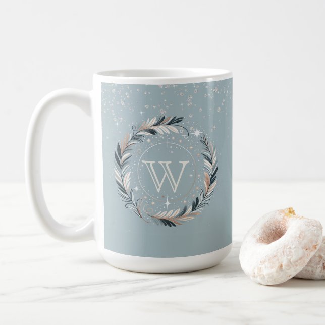 Verzauberter Winterkranz Kaffeetasse (Mit Donut)