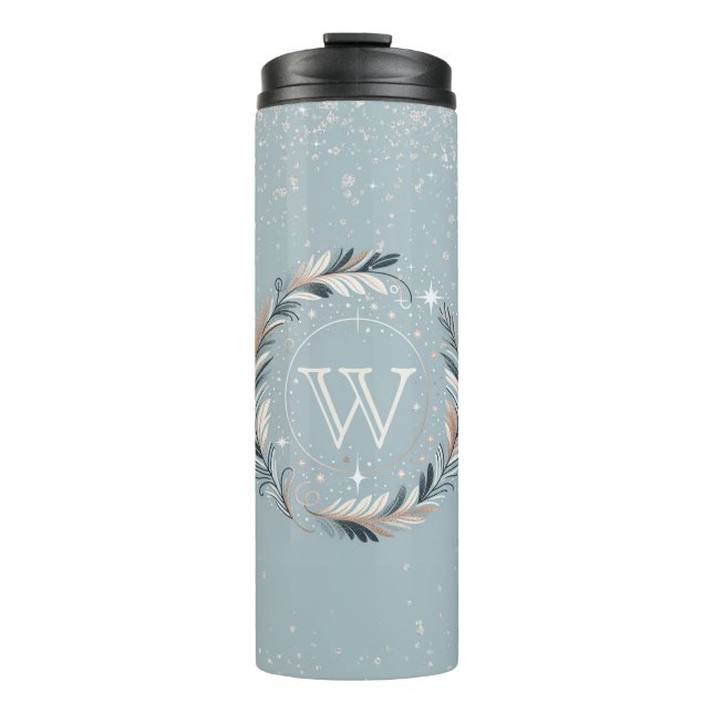 Verzauberter Winterkranz Thermosbecher (Vorderseite)