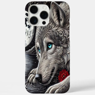 Verzauberter Wolf und Reflektion iPhone 16 Pro Max Hülle