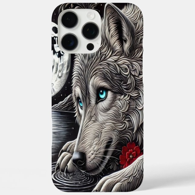 Verzauberter Wolf und Reflektion Case-Mate iPhone Hülle (Rückseite)