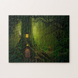 Verzaubertes Baumhaus im Wald Puzzle