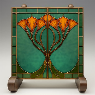 Verzaubertes Blossom-Hartglas Fliese