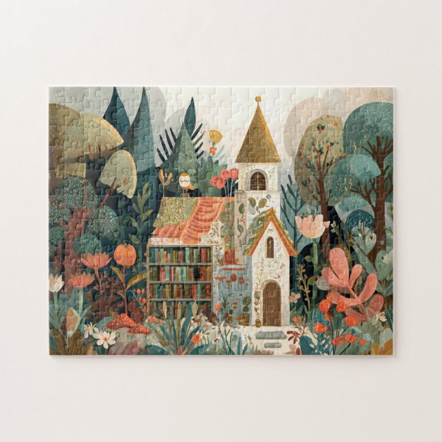 Verzaubertes Buchhaus Puzzle (Horizontal)