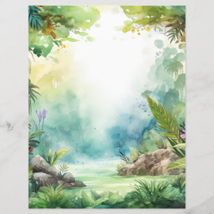 Verzaubertes Dschungelabenteuer Scrapbook Papier