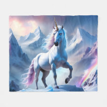 Verzaubertes Einhorn in einem Snowy Fantasy Poster