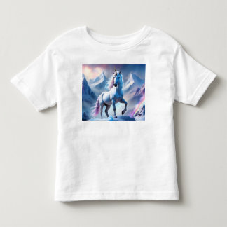 Verzaubertes Einhorn in einem Snowy Fantasy Poster Kleinkind T-shirt