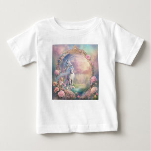 Verzaubertes Einhorn in einer Blume Wiese Baby T-shirt