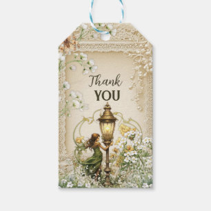 Verzaubertes Feen-Dankeschön-Tag - Antike Spitze & Geschenkanhänger
