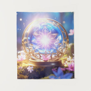 Verzaubertes Forest Crystal Orb Tapestry Wandteppich