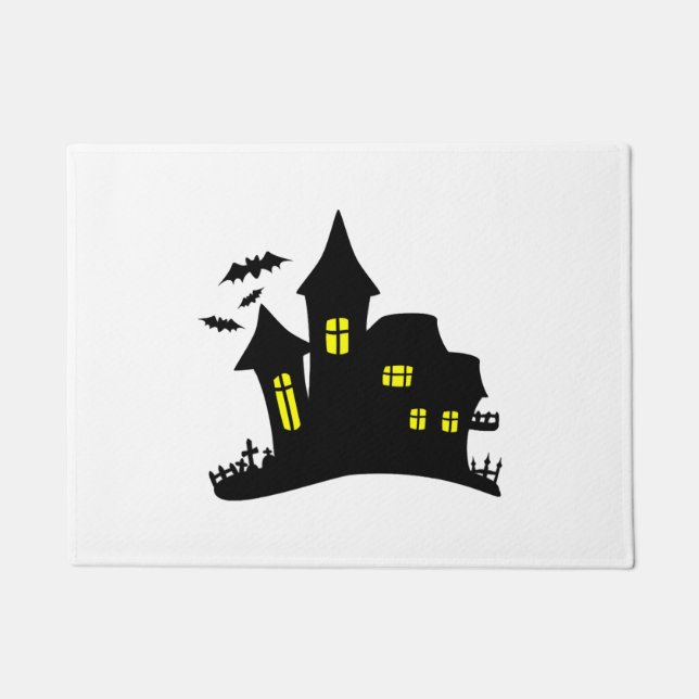Verzaubertes Haus Spuk Halloween Fußmatte (Vorderseite)