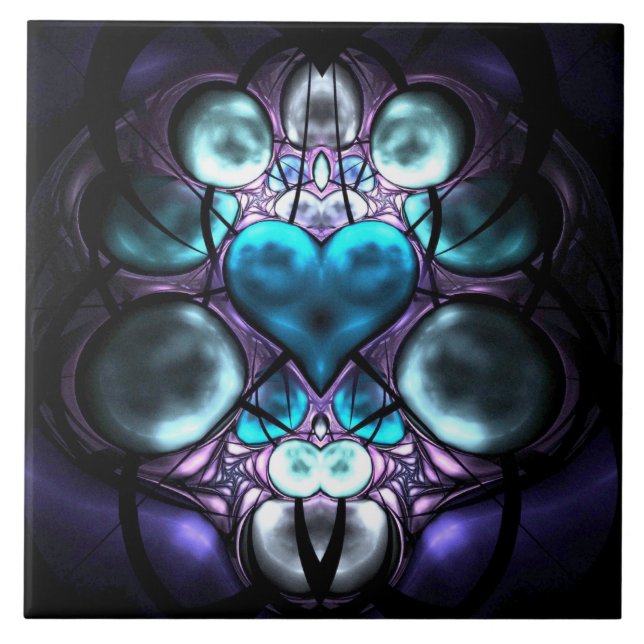 Verzaubertes Herz Fliese (Vorderseite)