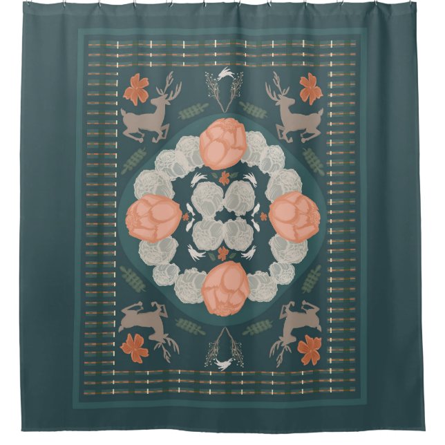 verzaubertes Holz Duschvorhang (Vorderseite)