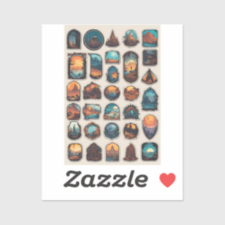 Verzaubertes Kingdoms Sticker Pack: Fantasy Landsc