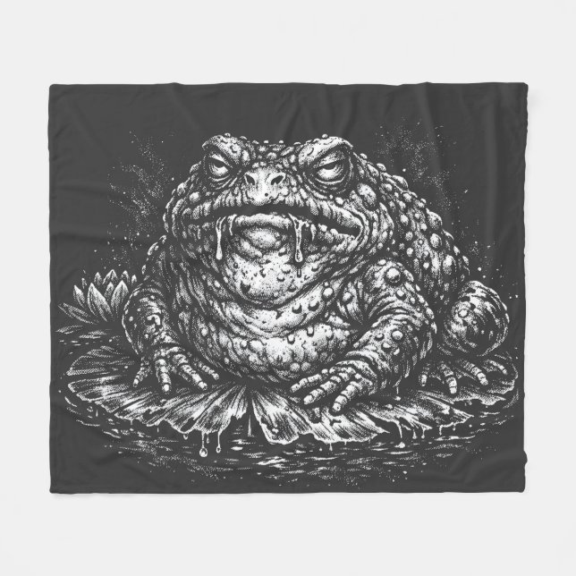Verzaubertes Krötensiegel von BurnsInHell Fleecedecke (Vorderseite (Horizontal))