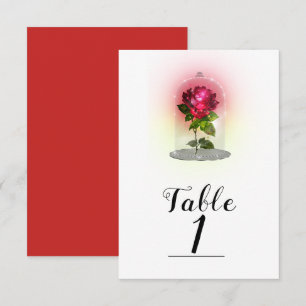 Verzaubertes magisches Geschichtenbuch Rote-Rosen- Einladung