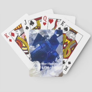 Verzaubertes Ozeanblau-Fluorit Calcit Kristall Spielkarten