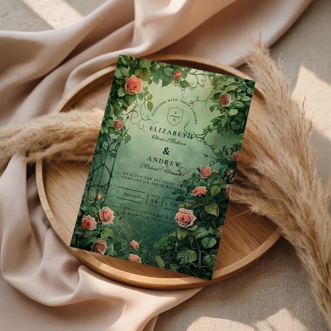 Verzaubertes Rosengarten-Tor für die Hochzeit Einladung (Von Creator hochgeladen)