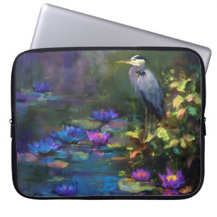 Verzaubertes Teichwasser-Lilie Natur-Aquarell Laptopschutzhülle