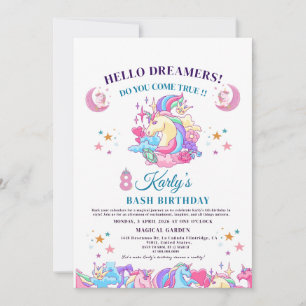 🌈 ✨ verzaubertes Unicorn 8. Karly Magical Birthda Einladung