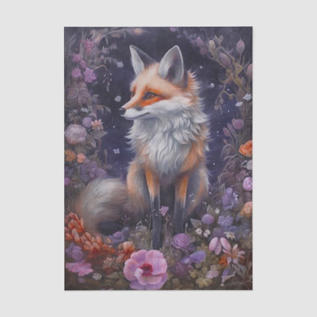 Verzaubertes Wald-Fuchs-Märchenbuch Seidenpapier (Vorderseite)