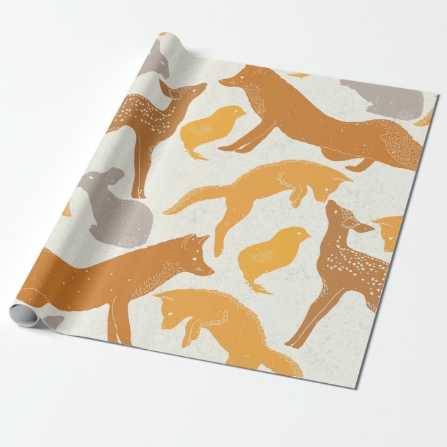 Verzaubertes Wald-Umschlagpapier Geschenkpapier (Ungerollt)