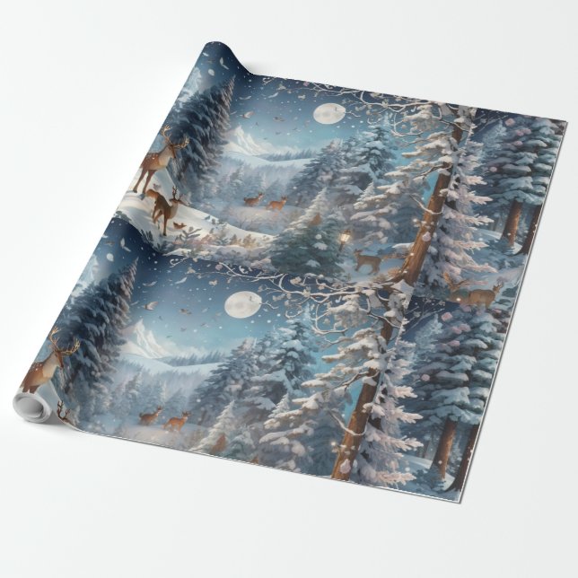 "Verzaubertes Winterwald - Geschenkpapier (Ungerollt)