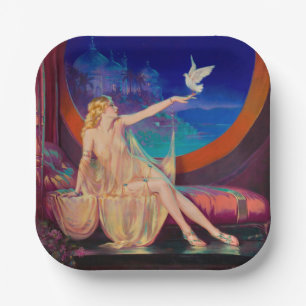 Verzauberung Arabian Haseki Sultans Princess 1925 Pappteller