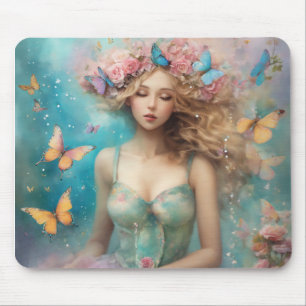 Verzauberung Butterfly Girl   Magische Fantasie Ar Mousepad