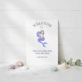 Verzauberung lila Meerjungfrau Baby Shower Einladu Einladung