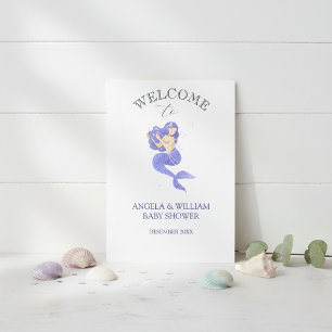 Verzauberung lila Meerjungfrau Baby Shower Einladu Einladung