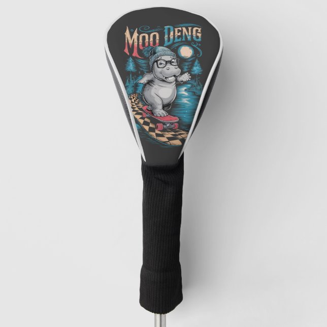 Verzauberung Moo Deng Hippo Golf Headcover (Vorderseite)