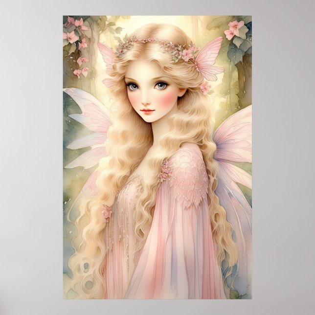 Verzauberung Peach Glow Fairy Poster (Vorne)