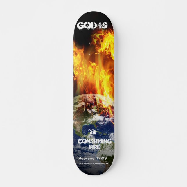 Verzehrtes Feuerskateboard Skateboard (Vorne)