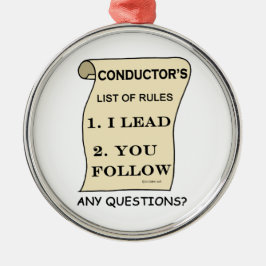 Verzeichnis der Regeln des Empfängers Silbernes Ornament
