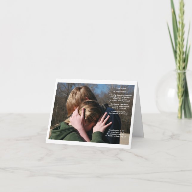 "Verzeihen" Bestätigungs-Anmerkungskarte (freier Karte (Vorderseite)