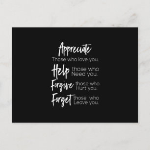 verzeihen Sie denen, die Sie Liebe Postkarte