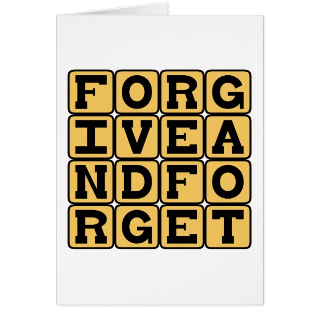 Verzeihen und vergessen, Alliterative Ausdruckswei (Vorne)