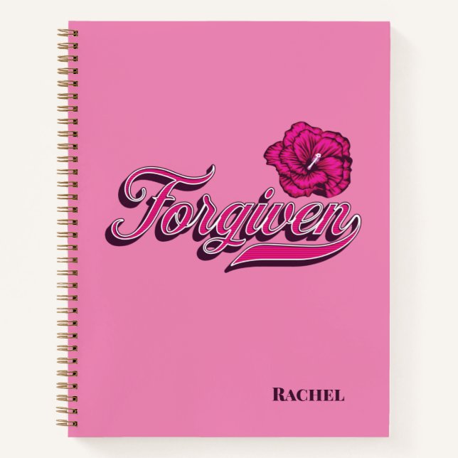 Verzeihter Hibiskus Notizbuch (Vorderseite)