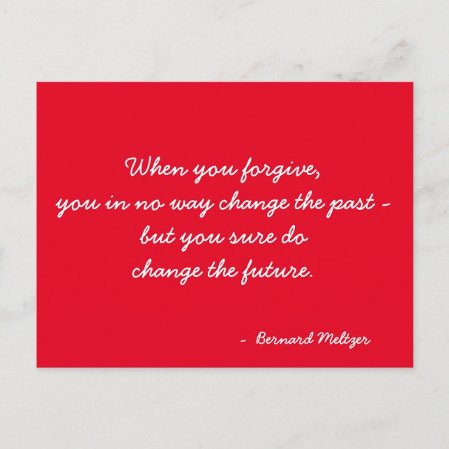 Verzeihung Inspiration Typografie Postkarte (Vorderseite)