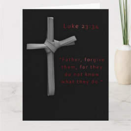 Verzeihung Schwarzes Rotes Religiöses Kreuz Ostern Karte