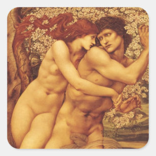 Verzeihungsbaum, Sir Edward Coley Burne-Jones Quadratischer Aufkleber