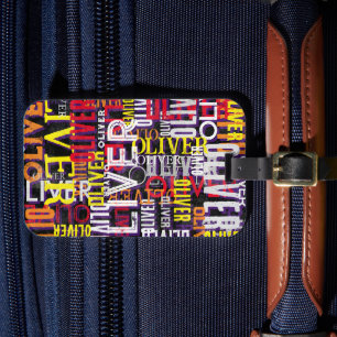 Verzerrte benutzerdefinierte Farbnamen repliziert  Gepäckanhänger