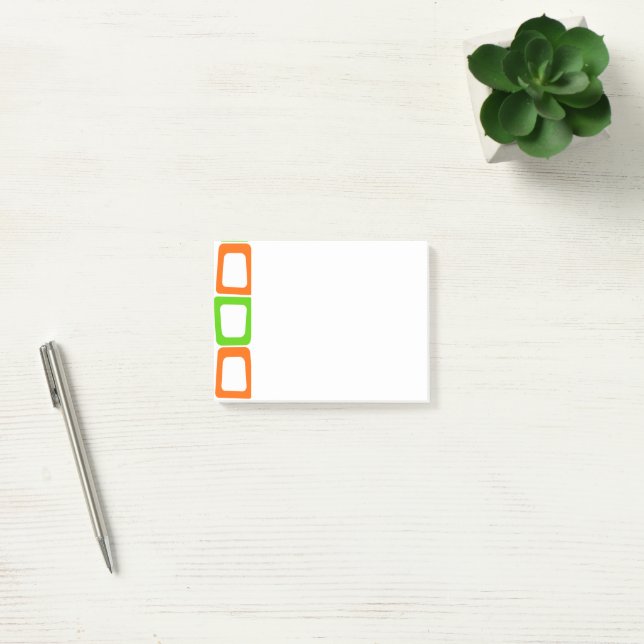 Verzerrte Rechtecke Nachhinweise Post-it Klebezettel (Büro)
