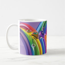 Verzerrte Regenbogen Kaffeetasse