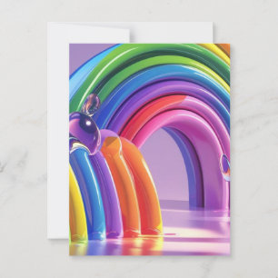 Verzerrte Regenbogen Postkarte