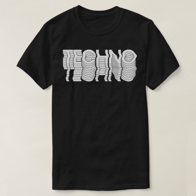 Verzerrte Technik T-Shirt (Design vorne)