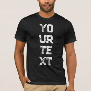 Verzerrte Textvorlage ermöglicht moderne Eleganz T-Shirt
