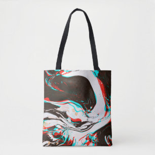 Verzerrte und glitzernde Textur des marmorierten T