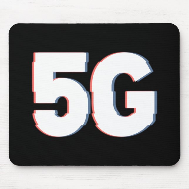 Verzerrte Warnmeldung zur Realität für 5G-Gefahr Mousepad (Vorne)